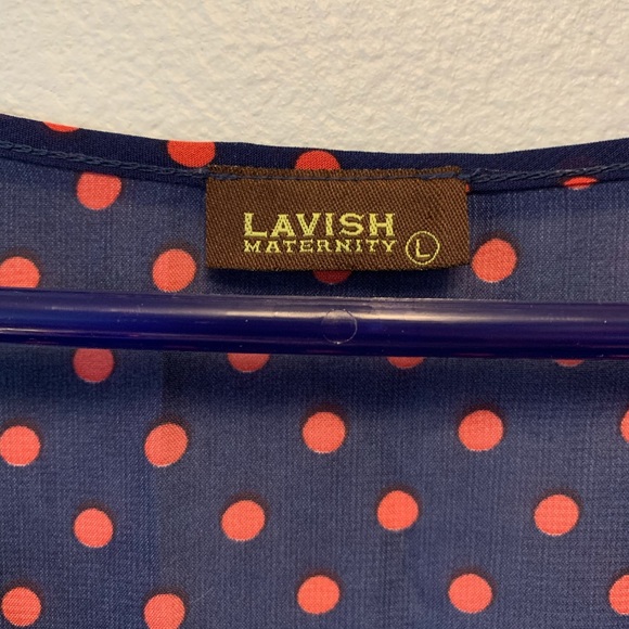 Sheer polka dot maternity top! - Picture 2 of 3